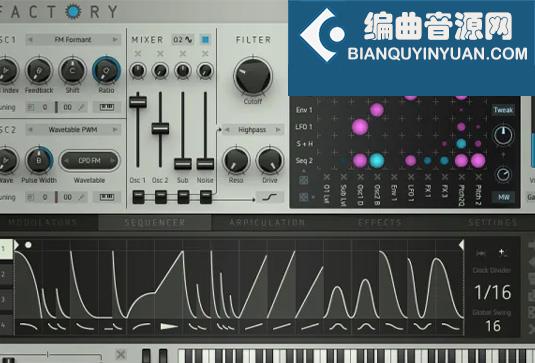 模块化合成器 Sugar Bytes Factory v1.1.4 TC Win