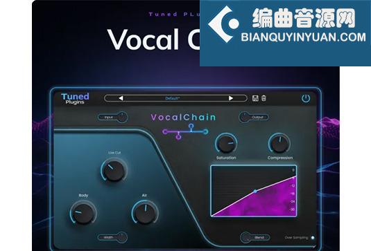 简易人声效果链插件 Tuned Plugins Vocal Chain v1.0.32 BUBBiX Win