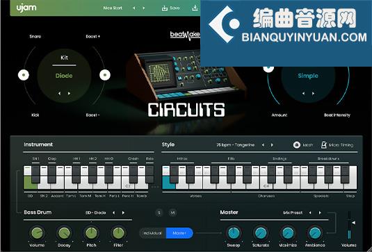 节奏鼓机插件 UJAM Beatmaker CIRCUITS v2.4.0 R2R Win