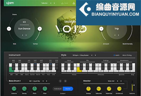 电子鼓机音源插件 UJAM Beatmaker VOID v2.4.0 R2R Win