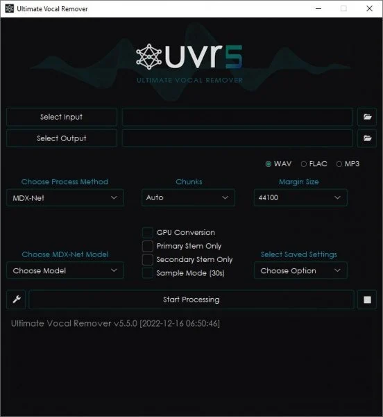 人声消除软件 – Ultimate Vocal Remover GUI v5.5.0 Complete WIN