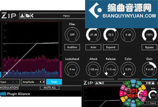 压缩效果器 Unfiltered Audio Zip v1.4.2 TC Win