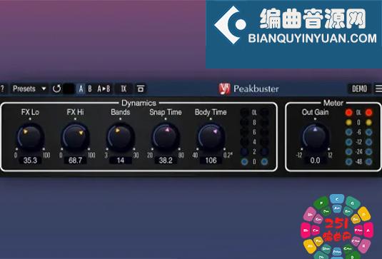 多频段瞬态增强效果插件 Voxengo Peakbuster v1.7 MacOS