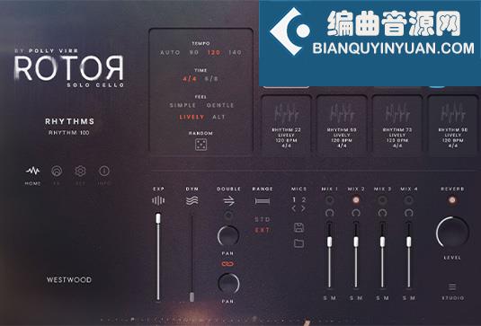 节奏型大提琴音色 Westwood Instruments ROTOR Solo Cello