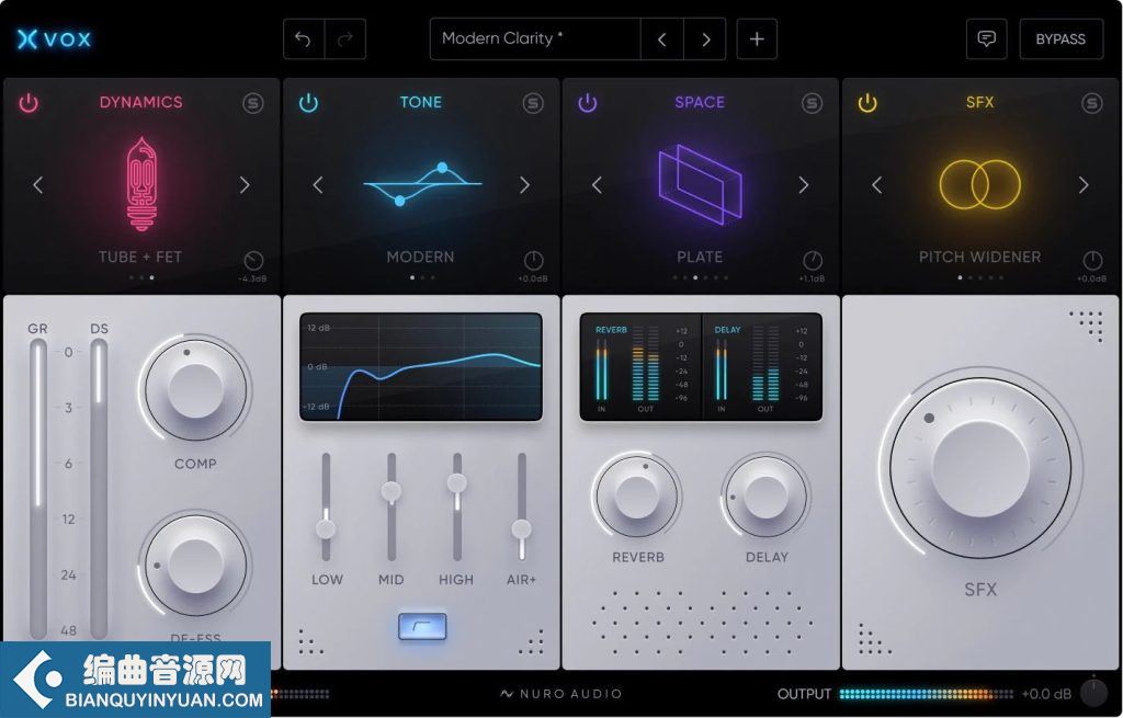 人声混音插件 – Nuro Audio Xvox v1.0.3 WIN