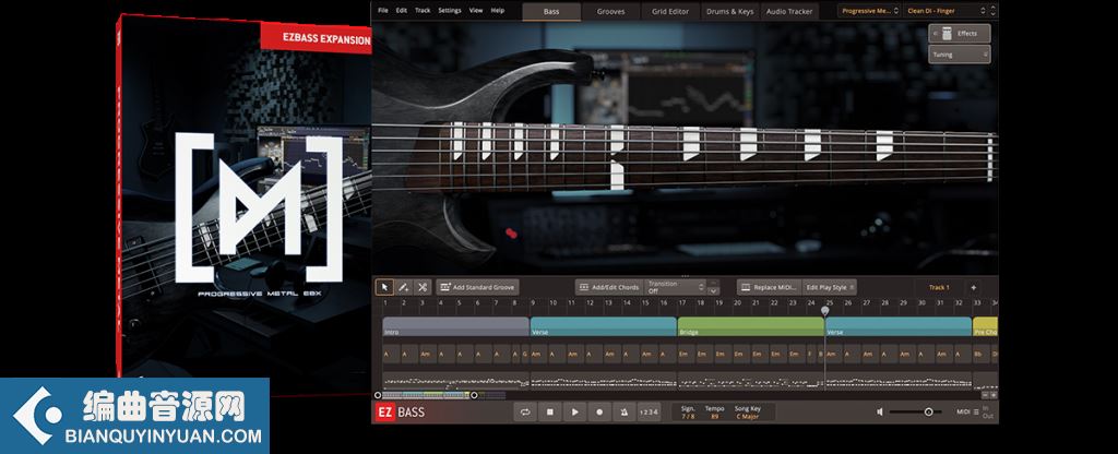 六弦金属贝斯扩展 – Toontrack Progressive Metal EBX SOUNDBANK