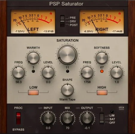 饱和器插件 – PSPaudioware PSP Saturator 1.1.0 WIN