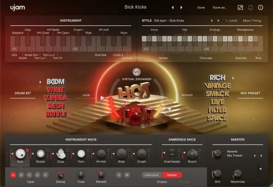 白金唱片的鼓声 – uJAM Virtual Drummer HOT v2.3.0 WIN