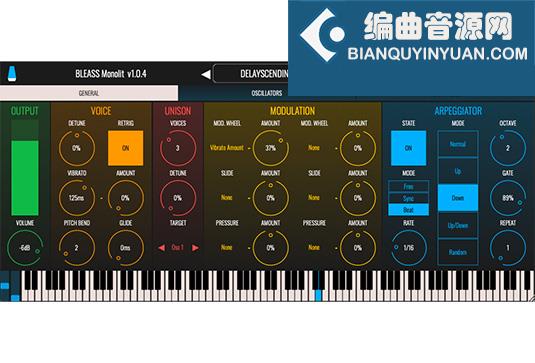 模拟单声道合成器 BLEASS Monolit v1.3.0 TC Win