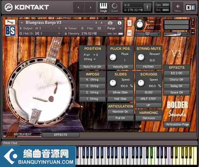 班卓琴音源 – Cinematique Instruments Banjo v3 KONTAKT