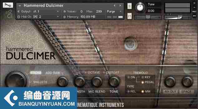 德西马琴音源 – Cinematique Instruments Hammered Dulcimer v2 KONTAKT