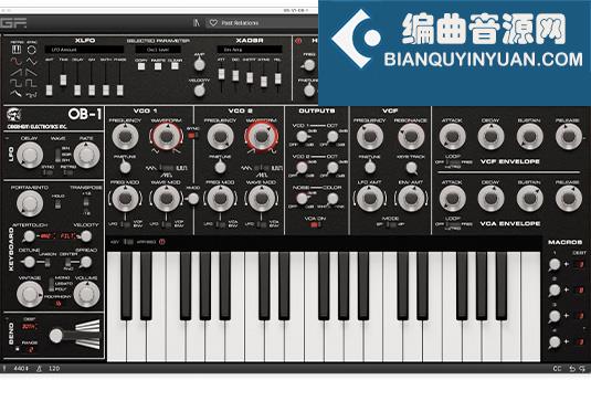 模拟合成器 GForce Oberheim OB-1 v1.0.0 R2R