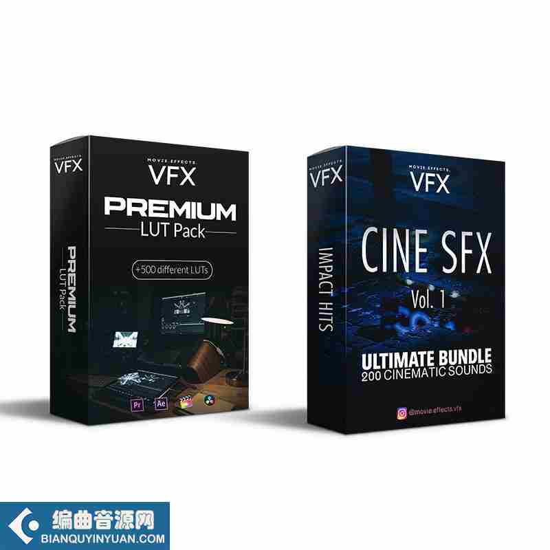 Movie Effects VFX CINE SFX Vol. 1 Ultimate Bundle & Premium LUT Pack-FANTASTiC