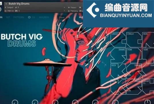 另类摇滚鼓音色 Native Instruments Butch Vig Drums