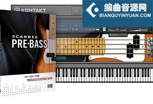 经典芬达电贝司 Native Instruments Scarbee Pre-Bass Amped v1.1.0