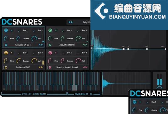 军鼓类调制音源 Plugin Boutique DC Snares v1.0.1