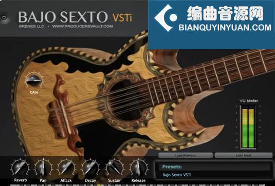 虚拟墨西哥吉他 Producers Vault Bajo Sexto VSTi v2.8.4 Win