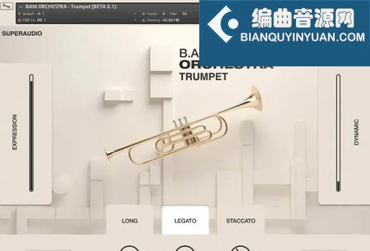 模拟小号音色库 SuperAudio B.A.M Orchestra Trumpet