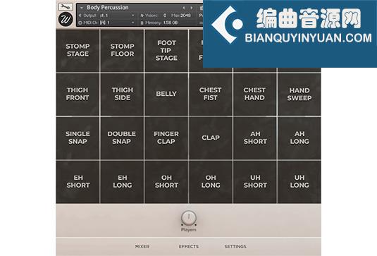 身体打击乐音色 Wavesfactory Body Percussion