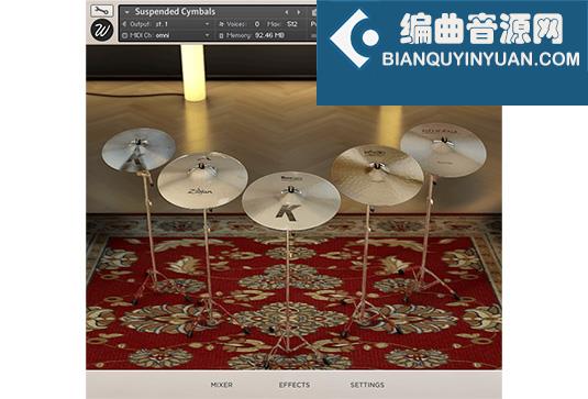 镲片音色 Wavesfactory Suspended Cymbals
