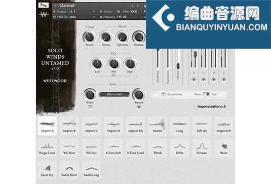 木管乐器独奏 Westwood Instruments Solo Winds Untamed