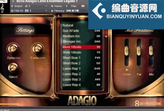 慢板大提琴 8Dio Adagio Cellos v2.0