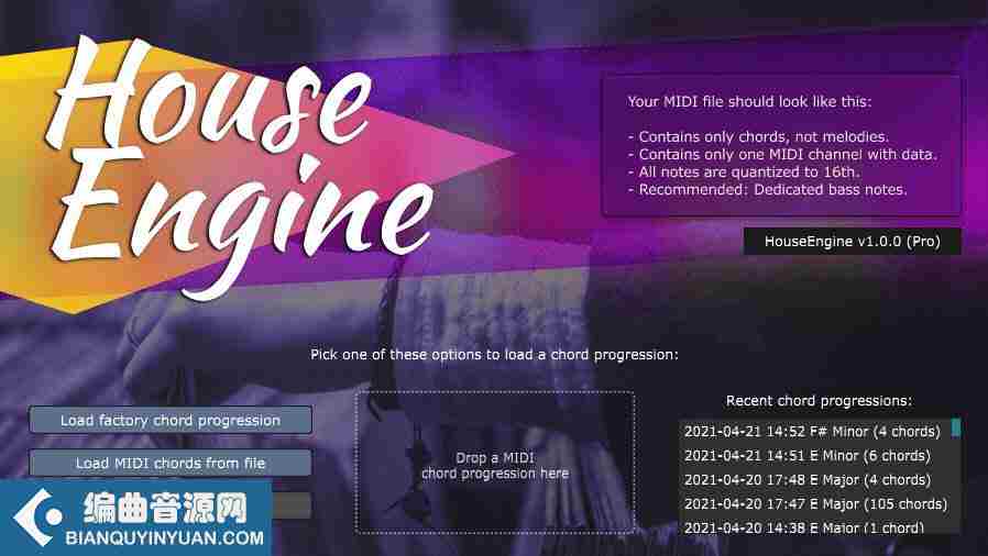 智能MIDI舞曲和弦旋律插件 – FeelYourSound House Engine Pro 1.2.0 WIN