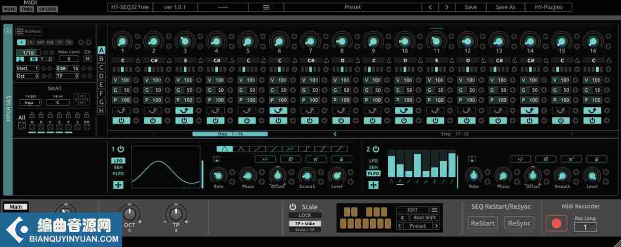 32 步音序器 HY-Plugins HY-SEQ32 1.1.6 WIN
