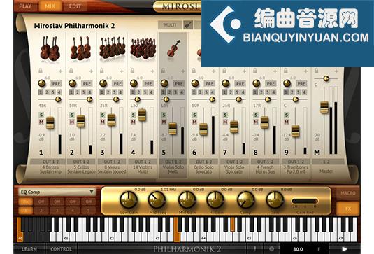 交响乐团音色库 IK Multimedia Miroslav Philharmonik 2 Sound Content