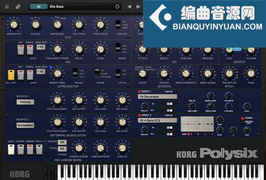 电子合成器 KORG Polysix v2.4.3 R2R