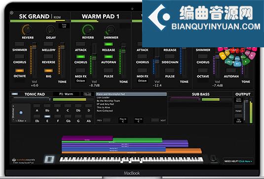 拓展预设音色模版 Sunday Sounds Sunday Keys Template for MainStage
