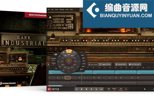 虚拟钢琴拓展音色 Toontrack EZKeys 2 Dark Industrial EKX