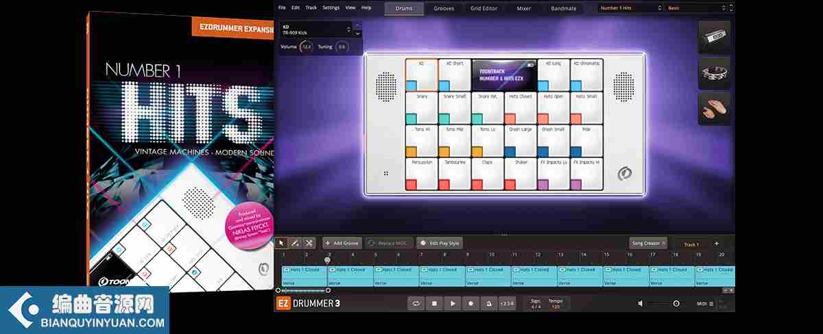 一号电鼓 – Toontrack Number 1 Hits EZX 1.5.1 WIN MAC