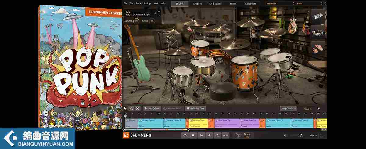 朋克鼓 – Toontrack Pop Punk EZX Library Update v1.0.1 WiN macOS (SOUNDBANK)