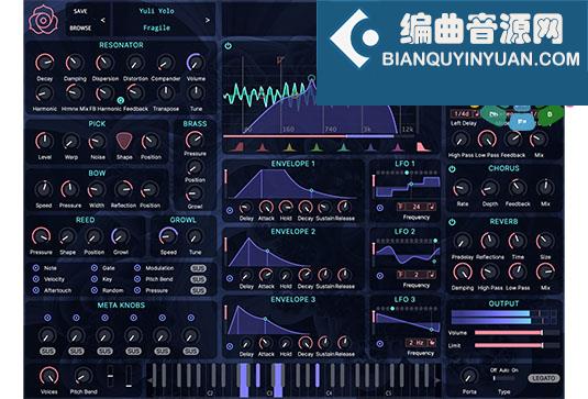 纯建模合成器 Tracktion Software Outersect Modeler v1.2.3 TC Win