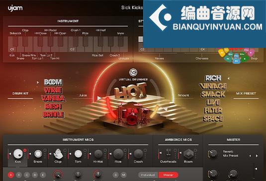 虚拟鼓手音源 uJAM Virtual Drummer HOT v2.4.1