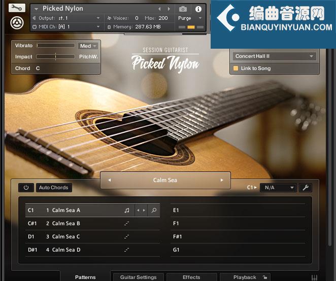 尼龙吉他音源 Native Instruments Session Guitarist Picked Nylon