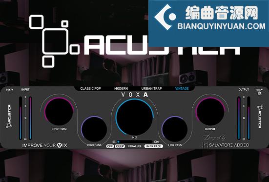 AA人声音染提升插件 Acustica Audio Voxa v2024 Win/Mac
