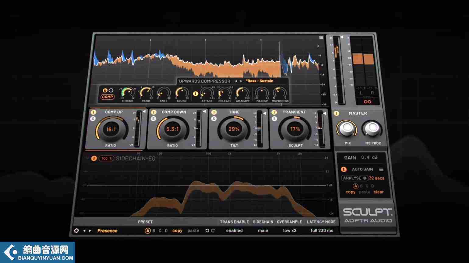 多模块动态处理效果器 – ADPTR Audio Sculpt v1.0.5 WiN