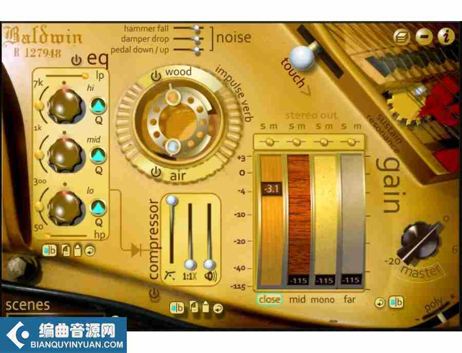 鲍德温钢琴 – Baldwin Baldwin Parlor Grand v 1.1 for UVI Falcon
