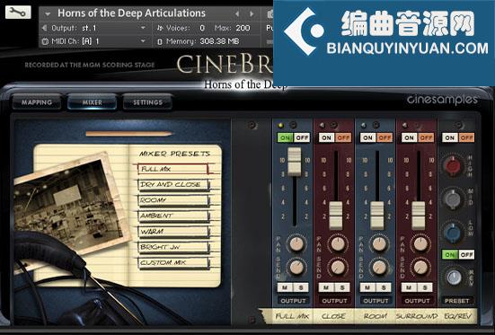 电影铜管 Cinesamples CineBrass Horns of the Deep