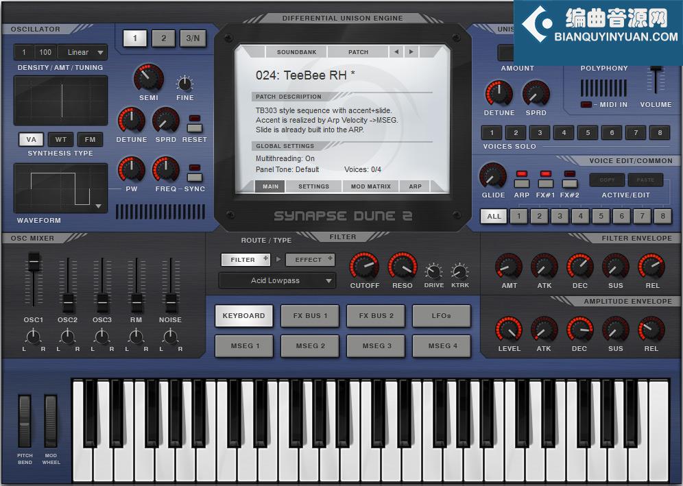 Synapse Audio DUNE 2 v2.2.1 沙丘合成器