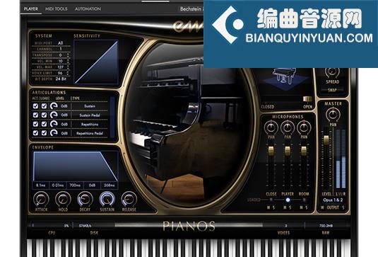好莱坞贝希斯坦钢琴 East West Pianos Platinum Bechstein 280