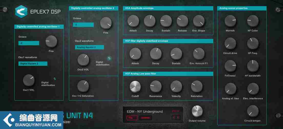 模拟低音单元 N4 合成器 – Eplex7 DSP Analog Bass Unit N4 1.0.0 WiN