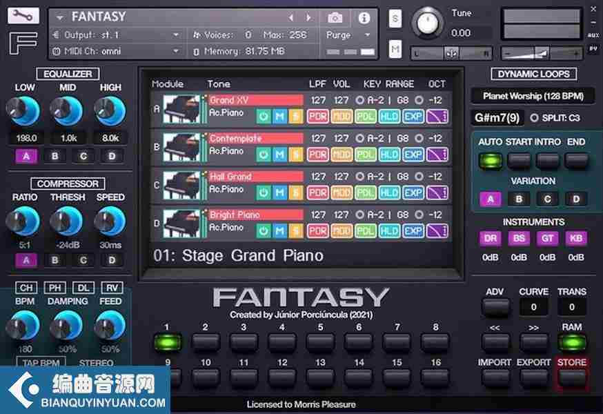 钢琴键盘音源 – Júnior Porciúncula FANTASY KONTAKT
