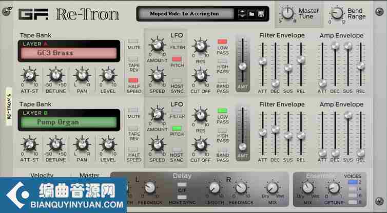 复古氛围磁带音色 – Reason RE GForce Software – Re-Tron v1.0.3-DECiBEL WIN