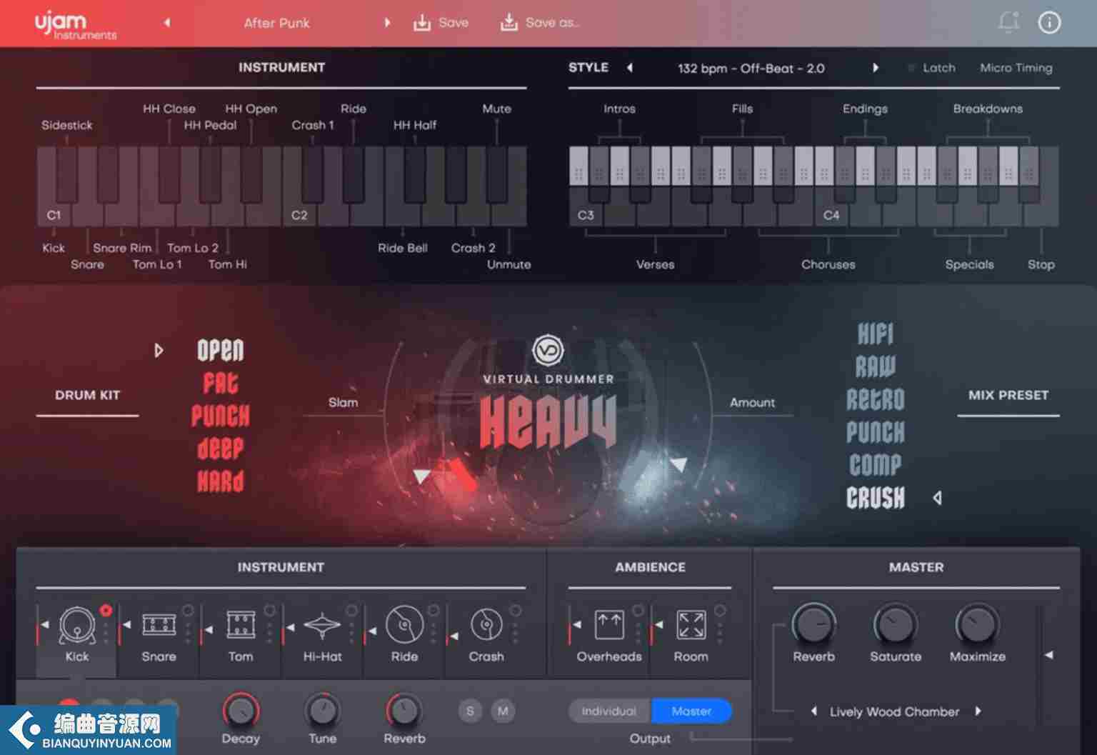 虚拟摇滚鼓 – Reason RE UJAM Virtual Drummer Heavy v2.0.2-DECiBEL WIN