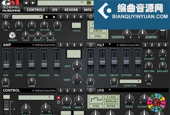 FM电钢琴 Gospel Musicians FM TiNES for UVI Falcon