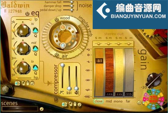 鲍德温钢琴 Baldwin Baldwin Parlor Grand v 1.1 for UVI Falcon