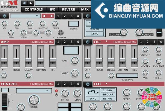 波表合成器 Gospel Musicians Pure Synth Platinum 1.2 For UVI Falcon